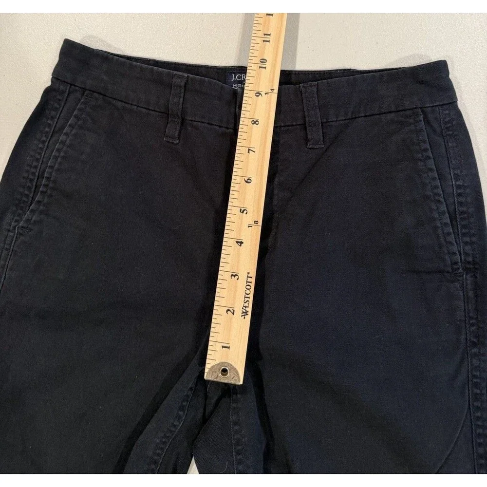 J.Crew Chino Pants Women 28** Black High Rise Girlfriend Straight Office Career